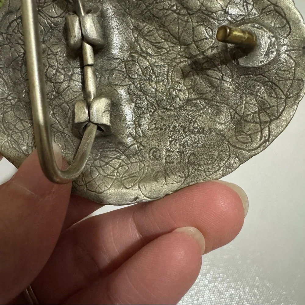 Vintage‎ Silver Toned Metal Eagle Belt Buckle Patriotic America Biker Motocycle
